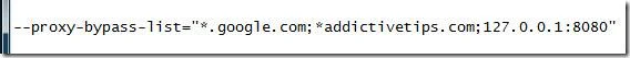 Google Chrome プロキシサーバー設定