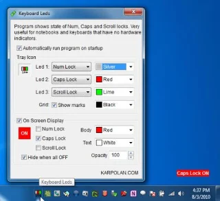 Mostrar los LED del teclado en la bandeja del sistema de Windows