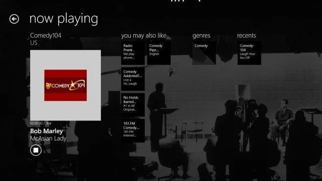 使用 TuneIn Radio 在 Windows 8 中收聽您喜愛的廣播電台