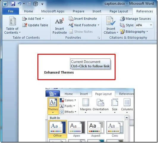 Beschriftungen und Querverweise in Word 2010 einfügen
