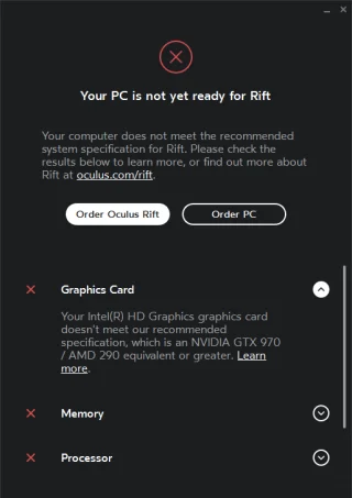 お使いのコンピューターがOculus Riftと互換性があるか確認する