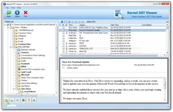 So öffnen Sie PST- und OST-Dateien ohne Outlook 2010
