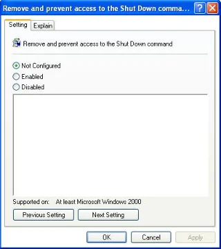 Windows 7 / Vista / XP でシャットダウンを無効化/削除する方法