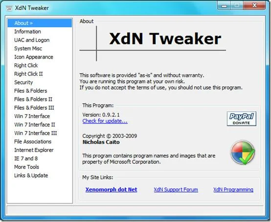 Cómo ajustar Windows 7 con XdN Tweaker