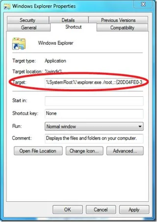 Windows 7: apri Esplora risorse come Risorse del computer (Visualizzazione unità)