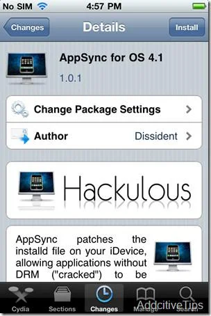 Установка IPA-файлов с помощью AppSync 4.1 для прошивки с джейлбрейком iOS 4.1