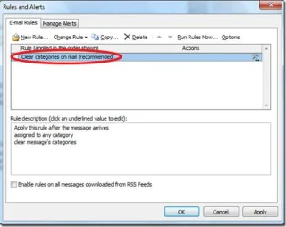 Outlook 2010: Behalten Sie die E-Mail-Kategorie des Absenders bei