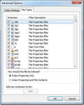 Outlook 2010-Suchindizierung
