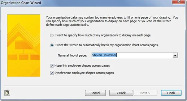 Organigramm in Visio 2010 aus Excel-Tabelle erstellen