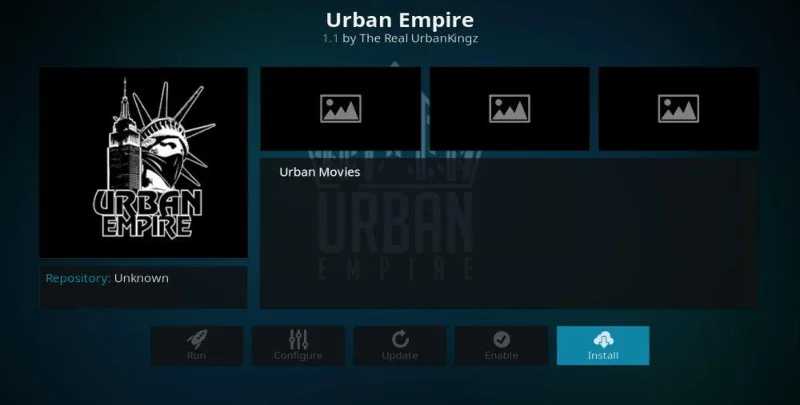 Componente aggiuntivo Urban Empire Kodi: come installarlo e utilizzarlo