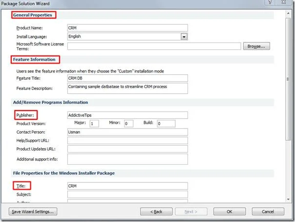 Access 2010: Assistent für Windows Installer-Paketlösungen