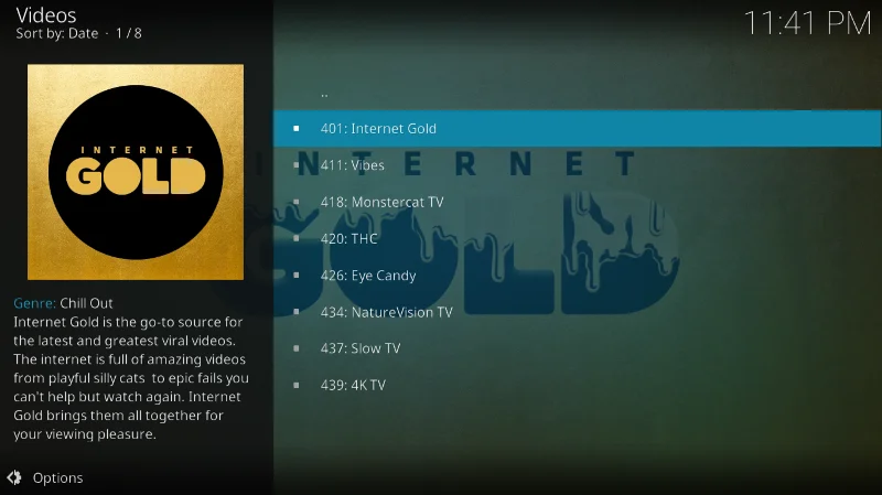 Pluto.tv-Add-on für Kodi: Installation und geführte Tour