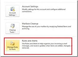 Outlook 2010: E-Mail-Regeln sichern/exportieren