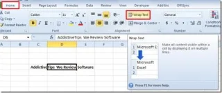 Excel 2010: So brechen Sie Text in Zellen um
