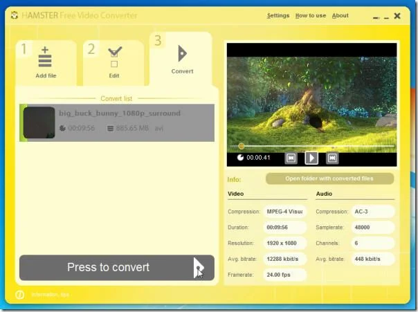 Hamster Video Converter admite formatos móviles populares