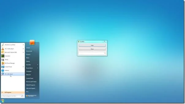 Ocultar la barra de tareas de Windows 7 para un escritorio más limpio