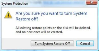 Windows 7 / Vista / XP でシステムの復元を無効化/オフにする方法