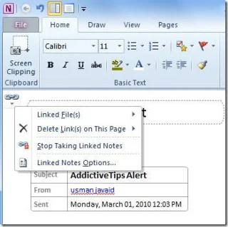 Связать PowerPoint 2010 с блокнотом OneNote 2010