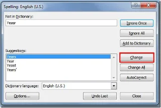 Verwenden Sie die Rechtschreibprüfung in Excel 2010