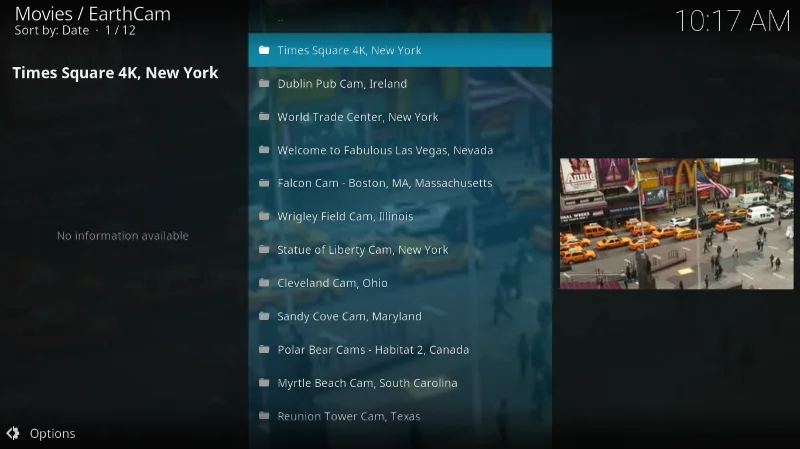 EarthCam-Add-on für Kodi – Installationsanleitung, um die Welt zu sehen