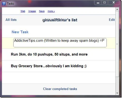 Applicazione desktop di Google Tasks