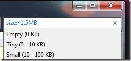 Windows 7：按日期和大小找到/搜尋文件