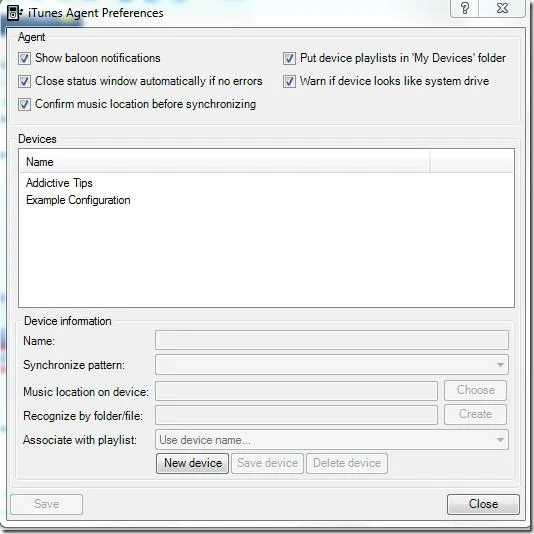 使用 iTunes Agent 將非 iPod mp3 播放器與 iTunes 同步