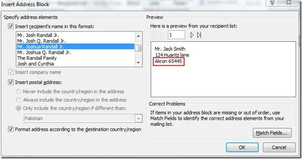 Seriendruck in Word 2010