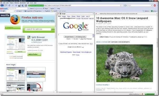 Как разделить экран Firefox, чтобы освободить место для большего количества контента