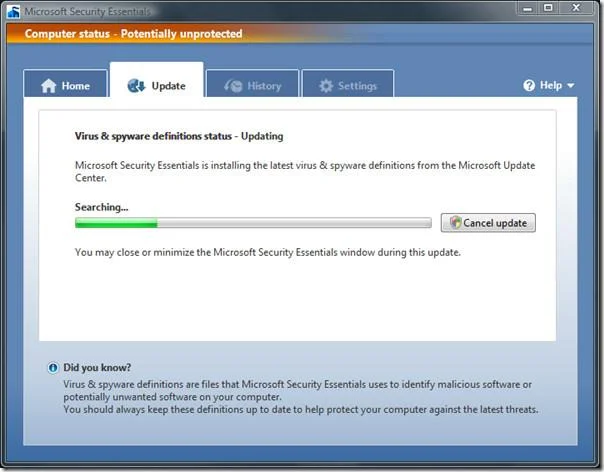 Обзор Microsoft Security Essentials (со скриншотами)