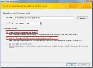 Akses 2010: Eksport Jadual Pangkalan Data Ke Excel 2010