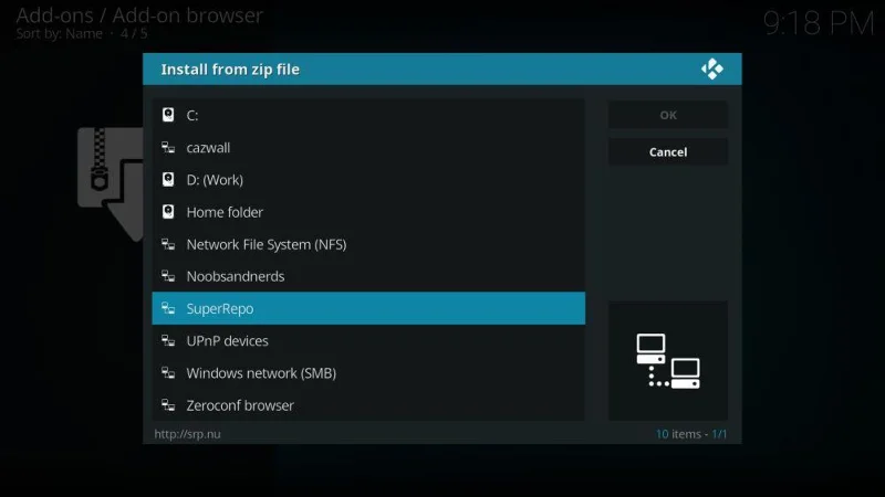 Как установить дополнение Elysium Kodi, несколько рабочих репозиториев