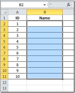 Excel 2010: Datenüberprüfungsliste