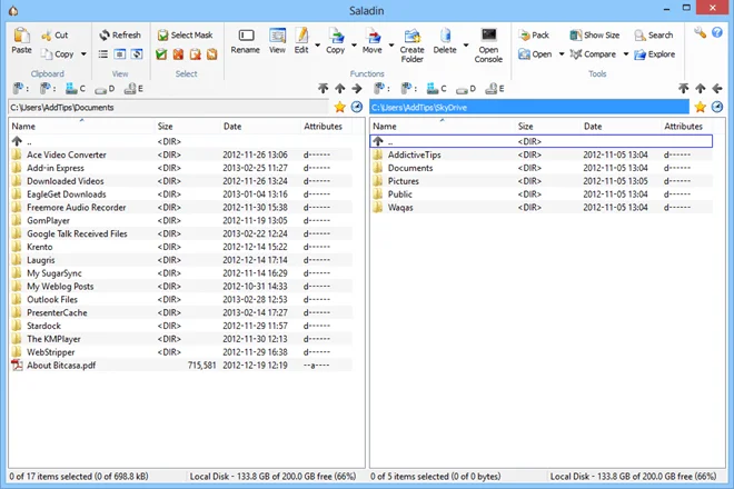 Saladin: Gestor de archivos de código abierto y doble panel enfocado en la comodidad