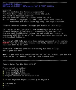 OSFCloneは、RAWディスクイメージをクローンする自己起動ディスククローンツールです。