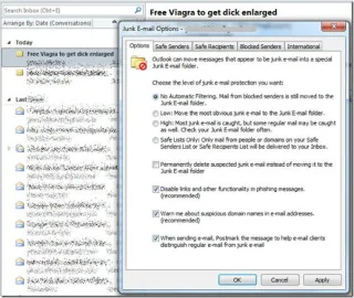 Junk-/Spam-Filter von Outlook 2010