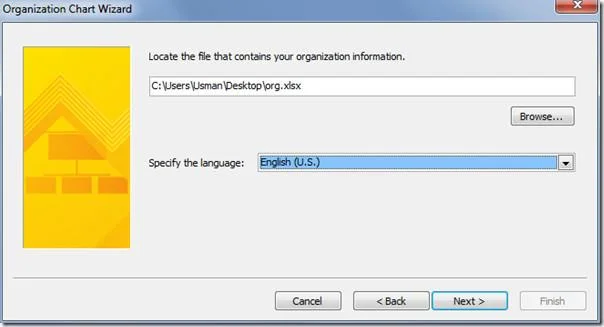 Organigramm in Visio 2010 aus Excel-Tabelle erstellen
