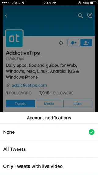 Come abilitare le notifiche per tutti i tweet di un account Twitter