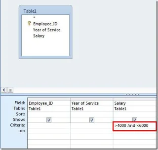 Festlegen von Abfragekriterien in Access 2010 durch logische Operatoren