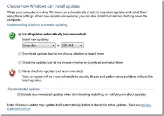 Disattivare Windows 7/Vista dal download degli aggiornamenti automatici