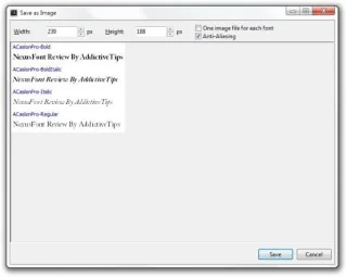 NexusFont: PC上のフォントを管理し、文字マップを画像としてエクスポート