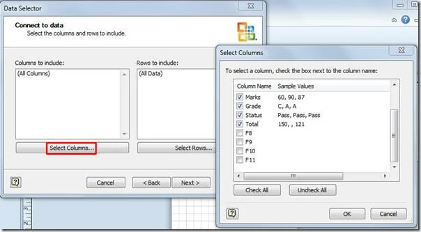 Erstellen Sie Diagramme in MS Visio 2010 durch Verknüpfen einer Excel-Tabelle