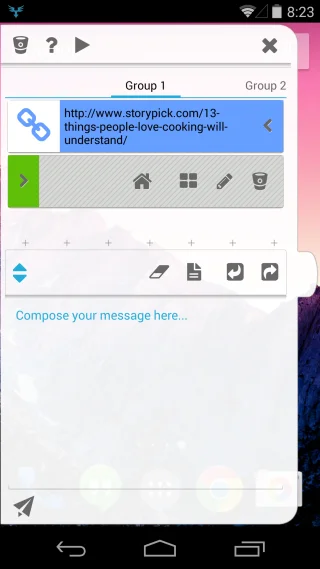 StuffMerge: raccogli e organizza il testo degli appunti in un unico messaggio [Android]