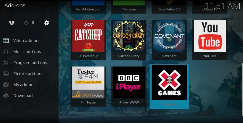 Дополнение X Games Kodi: как установить и стоит ли его использовать?