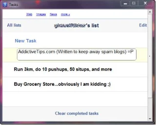 Applicazione desktop di Google Tasks