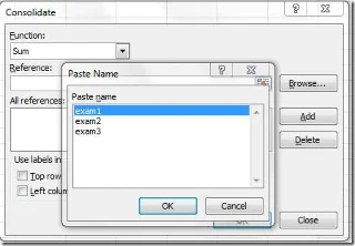 Unire fogli di calcolo utilizzando il consolidamento dei dati in Excel 2010