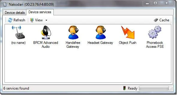 Escáner de red Bluetooth de Windows