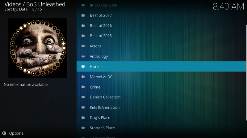 Add-on BoB Unleashed, libera la potenza di Kodi