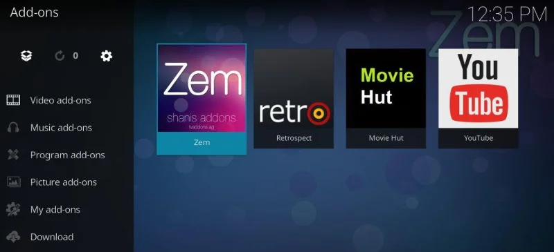 Дополнение Zem TV Kodi: как установить и транслировать прямую трансляцию