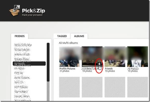 FacebookフォトアルバムをPDFとZIP形式でダウンロード